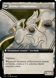 The Restoration of Eiganjo // Architect of Restoration (PRM-97897) - Magic Online Promos: (enchantment) Foil