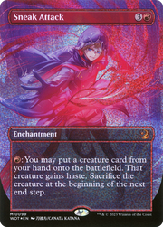 Sneak Attack (WOT-099) - Wilds of Eldraine: Enchanting Tales (Borderless) Foil