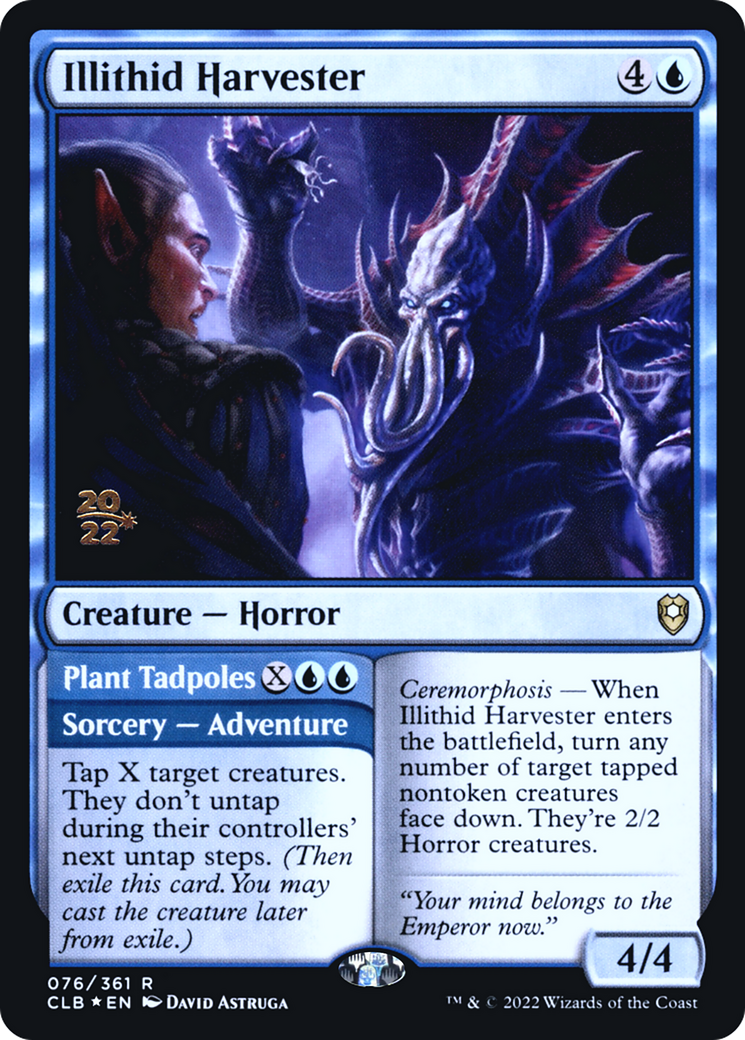 Illithid Harvester // Plant Tadpoles (PRE-76S) - Battle for Baldur's Gate Promos Foil