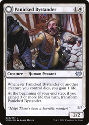 Panicked Bystander // Cackling Culprit (VOW-028) - Innistrad: Crimson Vow: (Double Faced Transform) Foil