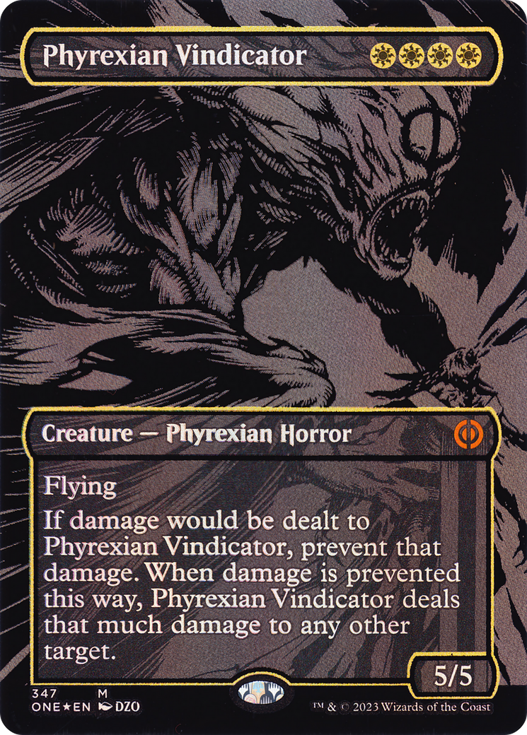 Phyrexian Vindicator (ONE-347) - Phyrexia: All Will Be One (Borderless) Foil