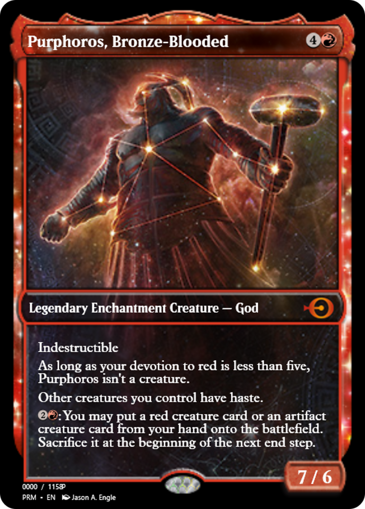 Purphoros, Bronze-Blooded (PRM-79857) - Magic Online Promos: (enchantment) Foil