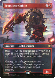 Searslicer Goblin (Borderless) (Mana Foil) (FDN-394) - Foundations (Borderless) Foil