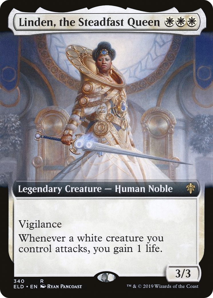 Linden, the Steadfast Queen (ELD-340) - Throne of Eldraine: (Extended Art)