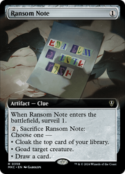 Ransom Note (MKC-358) - Murders at Karlov Manor Commander: (Extended Art)