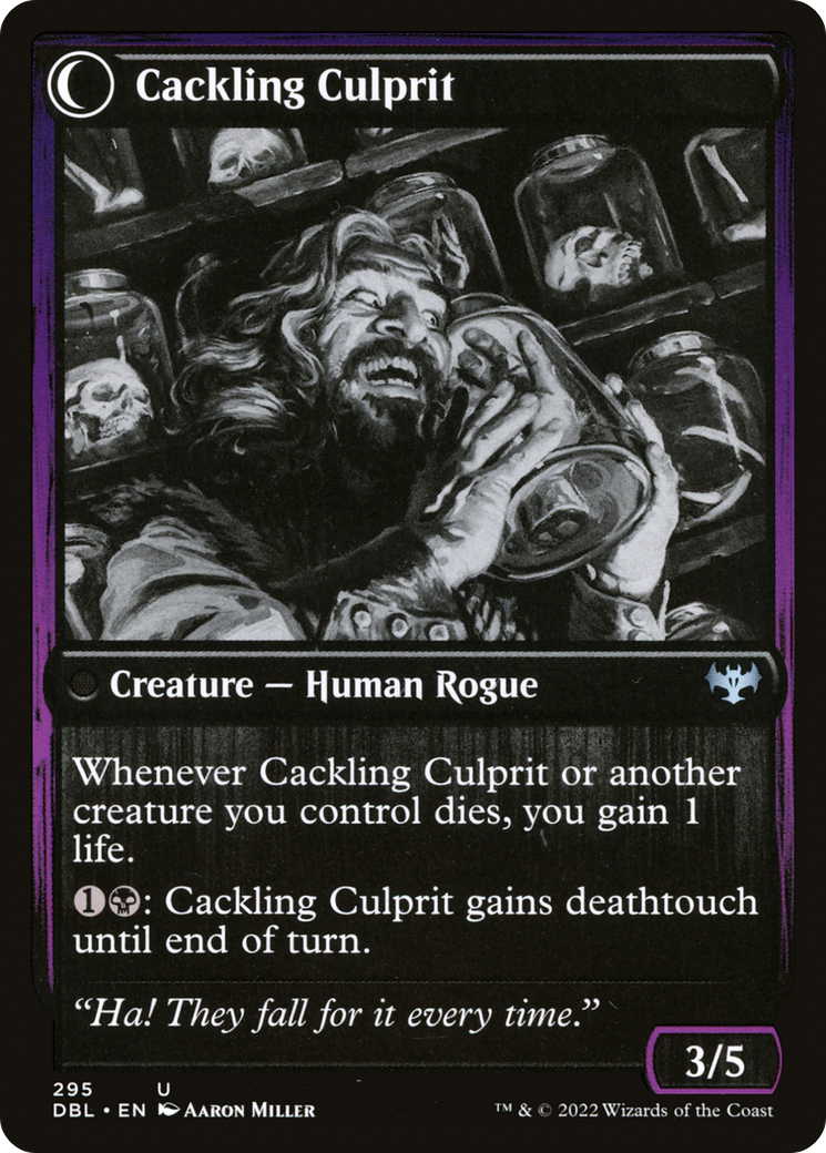 Panicked Bystander // Cackling Culprit (DBL-295) - Innistrad: Double Feature: (Double Faced Transform)
