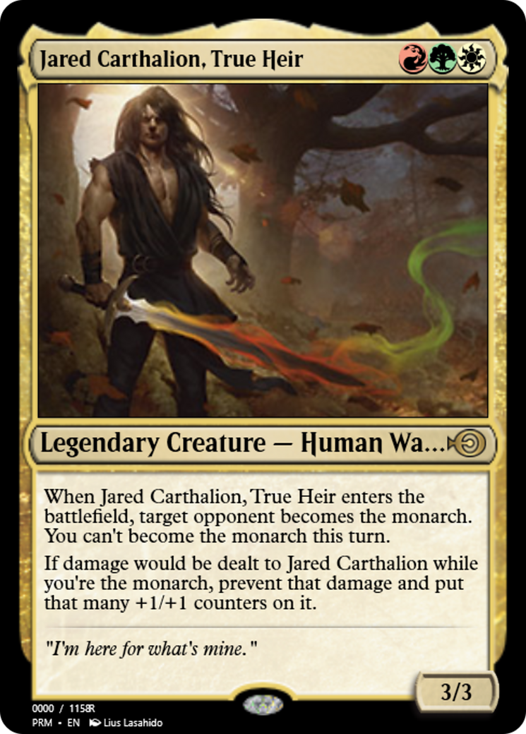 Jared Carthalion, True Heir (PRM-86232) - Magic Online Promos Foil