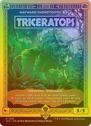 Wayward Swordtooth (SLD-1392) - Secret Lair Drop / Triceratops (Borderless) Foil