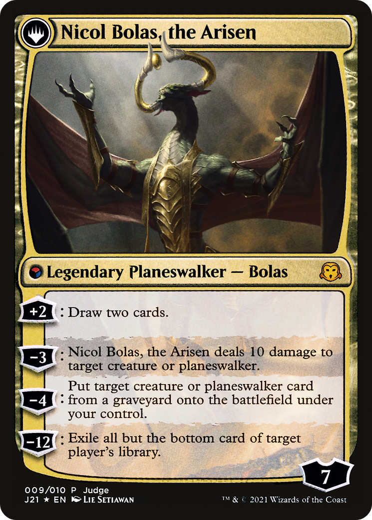 Nicol Bolas, the Ravager // Nicol Bolas, the Arisen (JDG-009) - Judge Gift Cards 2021: (originpwdfc) Foil