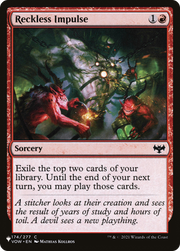 Reckless Impulse (LIST-VOW-174) - The List