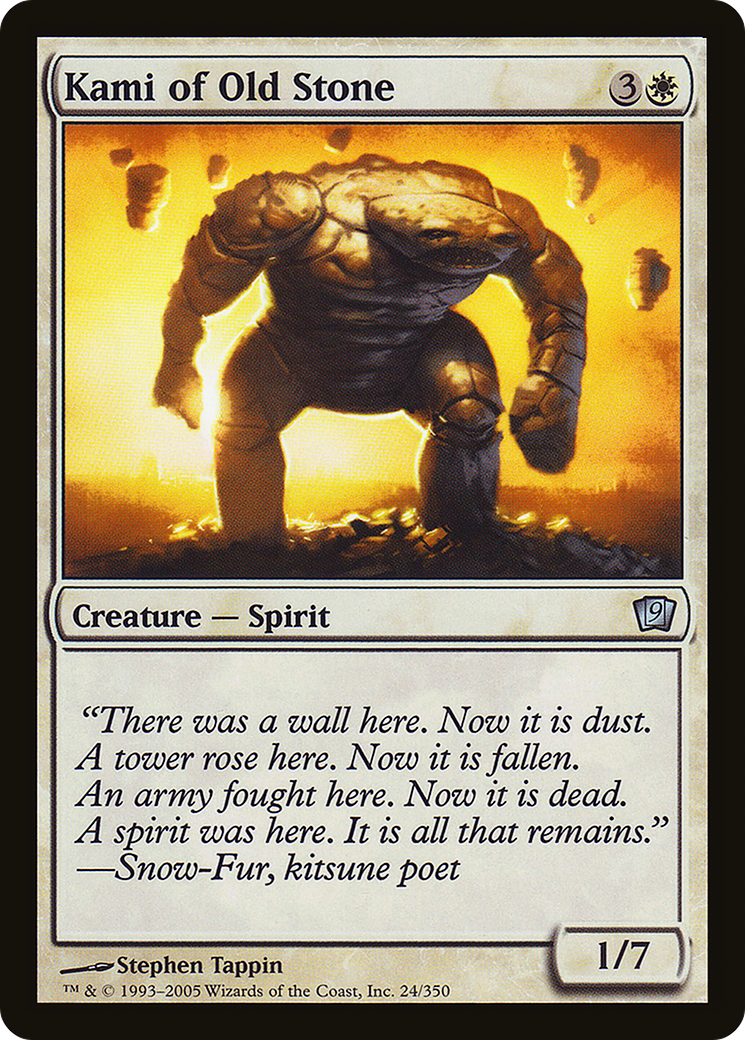 Kami of Old Stone (9ED-24★) - Ninth Edition Foil