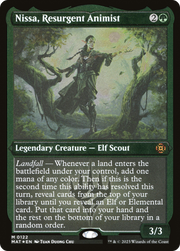 Nissa, Resurgent Animist (MAT-122) - March of the Machine: The Aftermath Etched Foil
