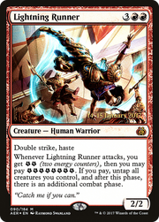 Lightning Runner (PRE-90S) - Aether Revolt Promos Foil