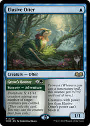 Elusive Otter // Grove's Bounty (PPWOE-225) - Wilds of Eldraine Promos
