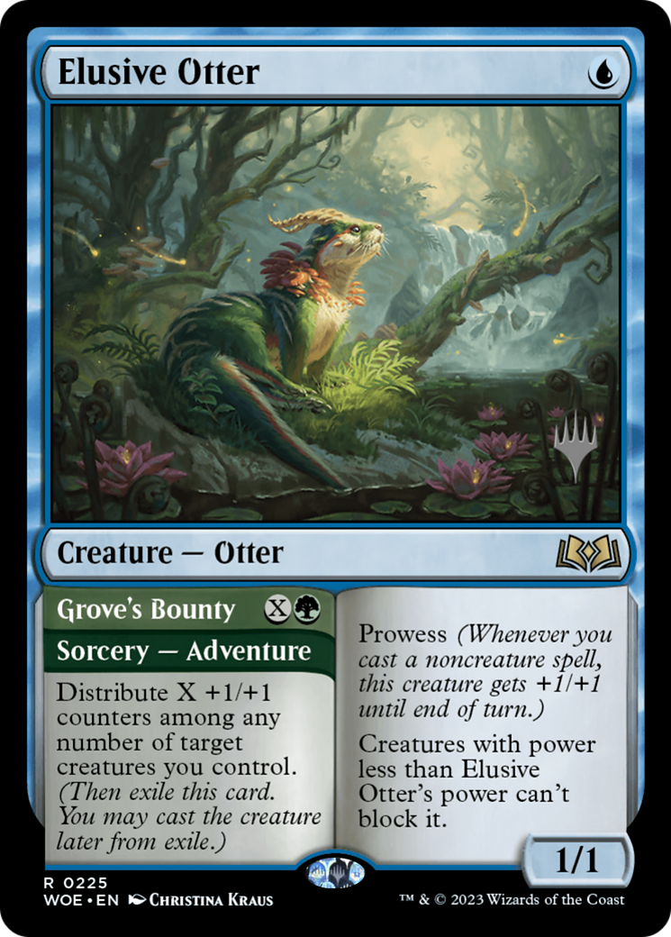 Elusive Otter // Grove's Bounty (PPWOE-225) - Wilds of Eldraine Promos