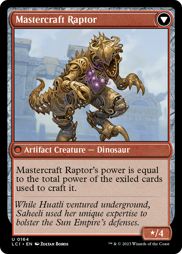 Saheeli's Lattice // Mastercraft Raptor (LCI-164) - The Lost Caverns of Ixalan Foil