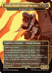 Kelsien, the Plague (SLD-1558) - Secret Lair Drop / Altaïr, Brotherhood Mentor (Borderless)