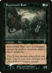 Razortooth Rats (7ED-158★) - Seventh Edition Foil