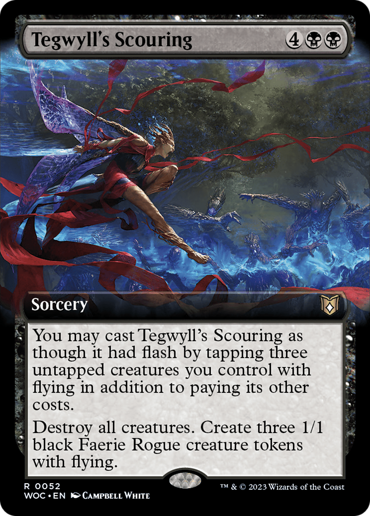 Tegwyll's Scouring (WOC-052) - Wilds of Eldraine Commander: (Extended Art)