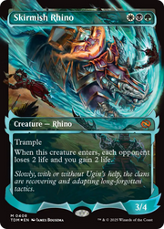 Skirmish Rhino (TDM-408) - Tarkir: Dragonstorm: (Showcase) (Borderless) Foil