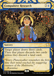 Compulsive Research (STA-014) - Strixhaven Mystical Archive: (Showcase) (Borderless) Etched Foil