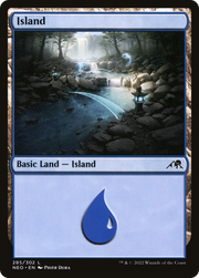 Island (NEO-285) - Kamigawa: Neon Dynasty Foil
