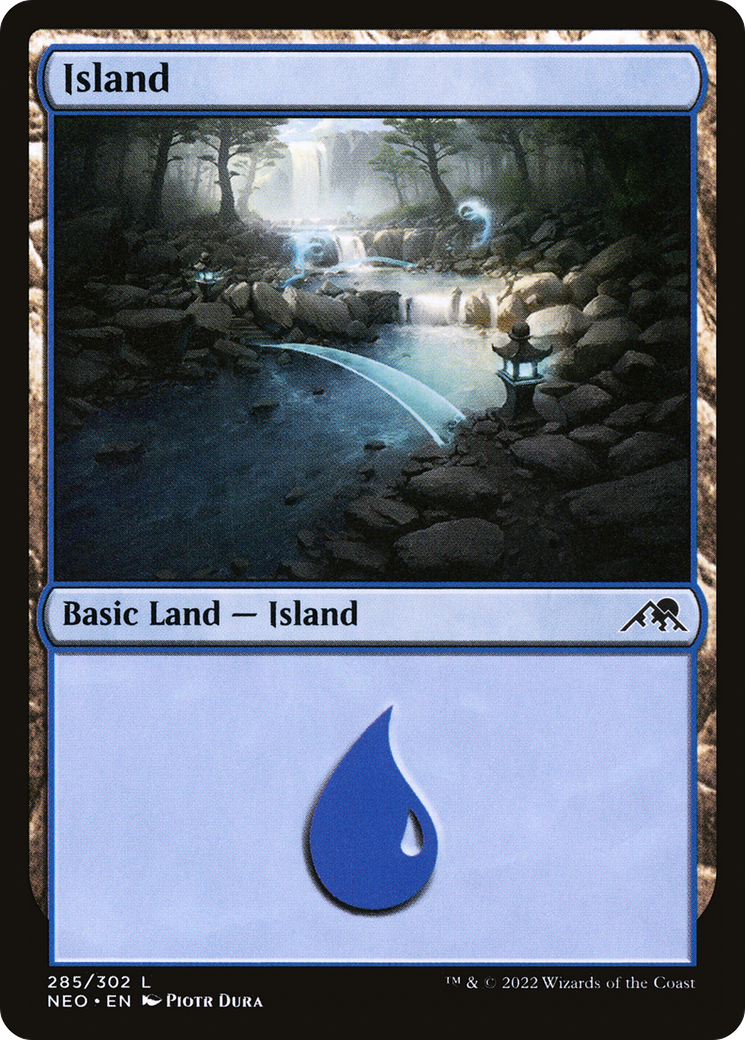 Island (NEO-285) - Kamigawa: Neon Dynasty Foil