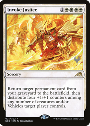 Invoke Justice (PPNEO-21P) - Kamigawa: Neon Dynasty Promos