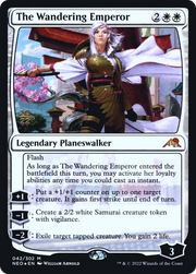 The Wandering Emperor (PRE-042) - Kamigawa: Neon Dynasty Promos Foil