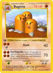 Dugtrio 019/102  - 1st Edition Base Set Shadowless - Rare