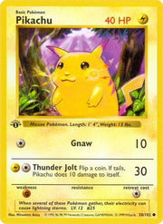 Pikachu 058/102  - Unlimited Base Set Shadowless - Common