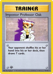 Impostor Professor Oak 073/102  - 1st Edition Base Set Shadowless - Rare