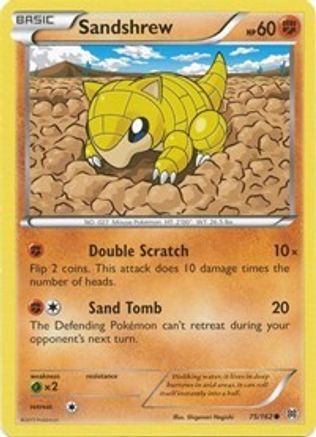 Sandshrew 075/162  - Reverse Holofoil XY  BREAKthrough - Common