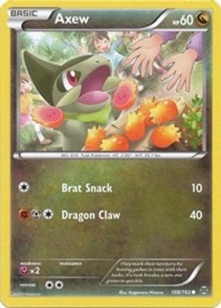 Axew (108) 108/162  - Reverse Holofoil XY  BREAKthrough - Common