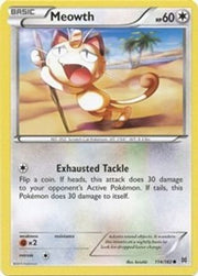 Meowth 114/162  - Reverse Holofoil XY  BREAKthrough - Common