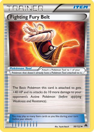 Fighting Fury Belt 099/122  - Reverse Holofoil XY  BREAKpoint - Uncommon