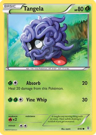 Tangela 008  - Reverse Holofoil Generations - Common