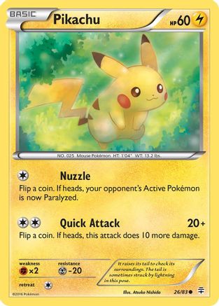 Pikachu 026/83  - Reverse Holofoil Generations - Common