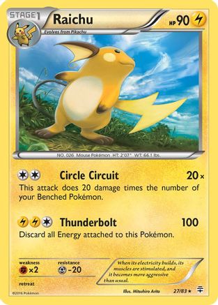 Raichu 027/83  - Reverse Holofoil Generations - Holo Rare