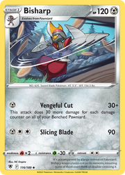 Bisharp 116/189  - Reverse Holofoil SWSH10 Astral Radiance - Uncommon