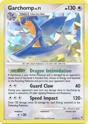 Garchomp 005/147  - Holofoil Deck Exclusives - Rare