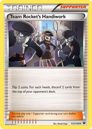 Team Rocket's Handiwork 112/124  - Reverse Holofoil XY  Fates Collide - Uncommon