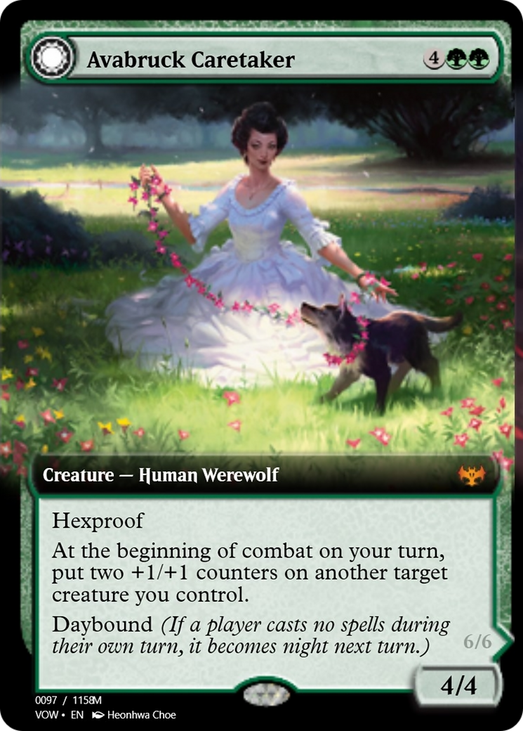 Avabruck Caretaker // Hollowhenge Huntmaster (PRM-95433) - Magic Online Promos