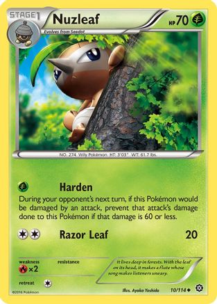 Nuzleaf 010/114  XY  Steam Siege - Uncommon