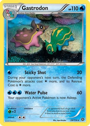 Gastrodon 029/114  - Reverse Holofoil XY  Steam Siege - Rare