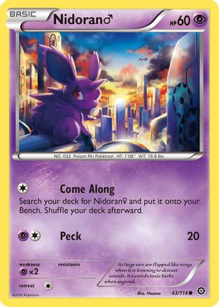 Nidoran M 043/114  XY  Steam Siege - Common