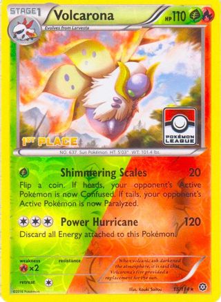 Volcarona 015/114  - Reverse Holofoil League & Championship Cards - Promo