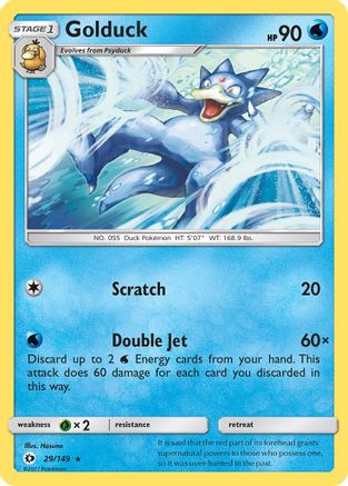Golduck 029/149  - Reverse Holofoil SM Base Set - Rare