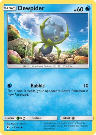 Dewpider 045/149  - Reverse Holofoil SM Base Set - Common