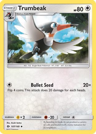 Trumbeak 107/149  - Reverse Holofoil SM Base Set - Uncommon